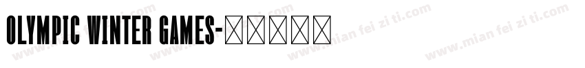 Olympic Winter Games字体转换